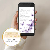 Invitation Il Me Donne De La Fête des mariées De Papillons Vi