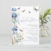 Invitation Il Me Donne Des Papillons Dusty Fête des mariées B (Debout devant)
