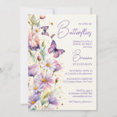 Invitation Il me donne des papillons enchantés douche nuptial (Devant)