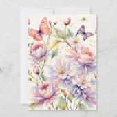 Invitation Il me donne des papillons enchantés douche nuptial (Dos)