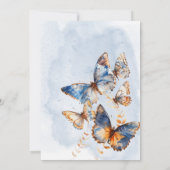 Invitation Il Me Donne Des Papillons Fête des mariées Bleue (Dos)