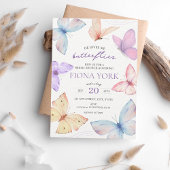 Invitation Il me donne des papillons | Fête des mariées éléga