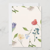 Invitation Il me donne des papillons Fleur sauvage Fête des m (Dos)