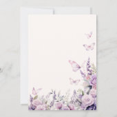 Invitation Il Me Donne Des Papillons Fleur sauvage Fête des m (Dos)