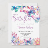 Invitation Il Me Donne Des Papillons Jardin Botanique De Prin (Devant)