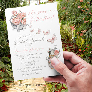 Invitation Il Me Donne Des Papillons Magique Thé Floral Douch