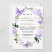 Invitation Il Me Donne Des Papillons Nuptiale Douche Invitati (Devant)