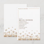 Invitation Il me donne des papillons Salle de douche de maria (Devant / Derrière)