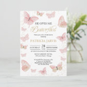 Invitation Il Me Donne Fête des mariées Aux Papillons (Debout devant)