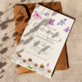 Invitation Il Me Donne Fête des mariées Aux Papillons