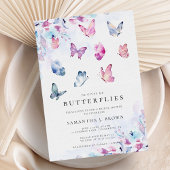Invitation Il Me Donne Fête des mariées Aux Papillons