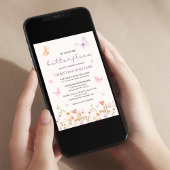 Invitation Il me donne Fête des mariées aux papillons