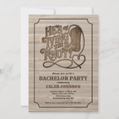 Invitation Il noue le Knot Cowboy Western Bachelor Party (Devant)