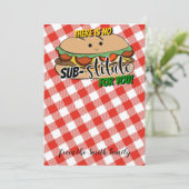 Invitation Il n'y a pas de substitut pour votre détenteur de  (Debout devant)