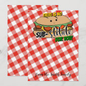 Invitation Il n'y a pas de substitut pour votre détenteur de  (Devant / Derrière)