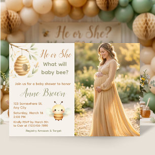 Invitation Il ou Elle Révélation du sexe de l'abeille chérie