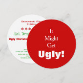Invitation Il pourrait obtenir la fête de Noël de mauvais (Devant / Derrière)