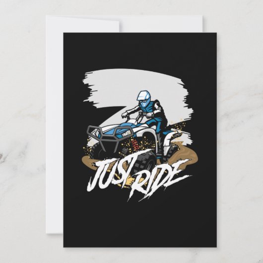 Invitation Il suffit de monter ATV Quad Racing hors route 4x4 (Devant)