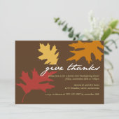 Invitation Il suffit de remercier les feuilles d'automne Than (Debout devant)