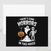 Invitation Il y a des horreurs dans cette maison Halloween dr (Devant / Derrière)