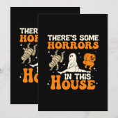 Invitation Il y a des horreurs dans cette maison humour drôle (Devant / Derrière)