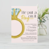 Invitation Il y a mis une bague, Fête des mariées, Diamond Ri (Debout devant)