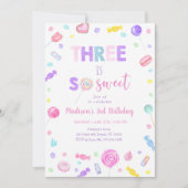 Invitation Il y a So Sweet Candy Lollipop anniversaire (Devant)