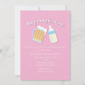 Invitation Il y a un bébé brassant de la bière Mugs rose Douc (Devant)