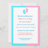 Invitation Il y a un chignon dans notre four le genre révèle (Devant)