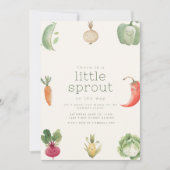 Invitation Il y a un Little Sprout sur le chemin Baby shower (Devant)