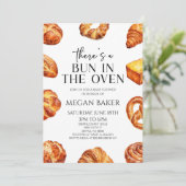 Invitation Il y a un petit pain dans le Baby shower de pain a (Debout devant)