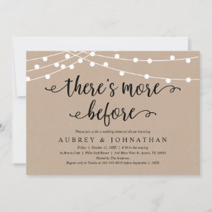 Invitation Il y en a d'autres avant, Rustic Kraft Rehearsal D