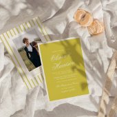 Invitation Île Citron Jaune Élégant Écriture de Mariage Scrip