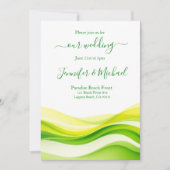 Invitation Île Citron Vert et Jaune Mariage-Tout Compris (Devant)
