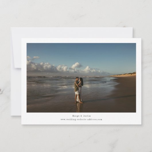 Invitation Île Destination Mariage Enregistrer La Date Photo (Dos)