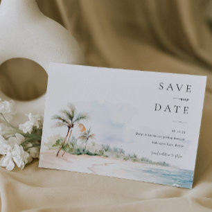 Invitation Île Destination Mariage Enregistrer La Date Photo