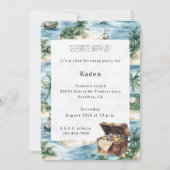 Invitation Île du Trésor Anniversaire (Devant)