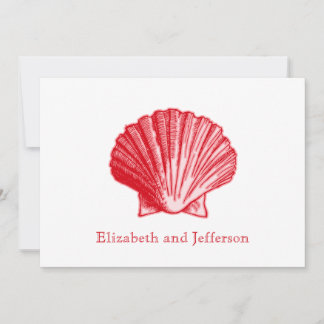 Invitation Île Ginger Red Sea Shell