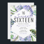 Invitation Île Lilas Pourpre Feuilles de Palmier Tropicales D<br><div class="desc">personnaliser pour tout événement</div>