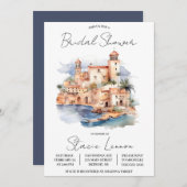 Invitation Ile Méditerranée, Voyage Fête des mariées à thème (Devant / Derrière)