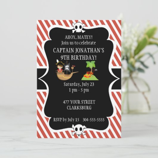 Invitation Île Pirate (Debout devant)
