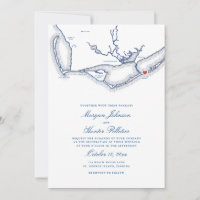 Île St. George Code QR Bleu Tout-en-Un Mariage