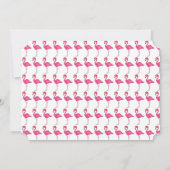 Invitation Ile tropicale Oiseau rose Flamant rose fête d'anni (Dos)