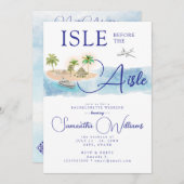 Invitation Île tropicale Palm Tree Destination Bachelorette (Devant / Derrière)