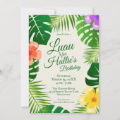 Invitation Île tropicale Plage Luau Anniversaire (Devant)