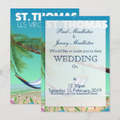 Invitation Îles Vierges américaines St Thomas. (Devant / Derrière)