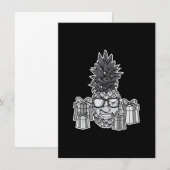 Invitation Illuminations de Noël à l'ananas, Femmes Hommes Ha (Devant / Derrière)