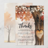Invitation Illuminons l'Arbre de Thanksgiving pour le Dîner d (Devant / Derrière)