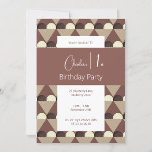 Invitation illusima Dark Chococolate Icecream 1er anniversair