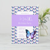 Invitation illusima Motif papillon 10e anniversaire (Debout devant)